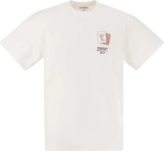 Carhartt Work in Progress Playing Cards T-Shirt - Heren - T-shirts - Wit - XL - Katoen - Tops