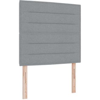 vidaXL Cama Tipo Box Spring Con Colch&oacute;n Gris Claro 100 X 200 Cm Tela Vidaxl