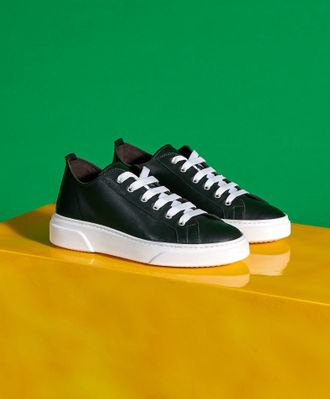 D'Arienzo Sneakers in pelle verde da uomo DArienzo, Seleziona Taglia ITA 40, Colore Verde