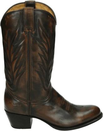 Sendra Schoenen, Dames, Bruin, 37 EU, Leer, Western Bruine Leren Laarzen