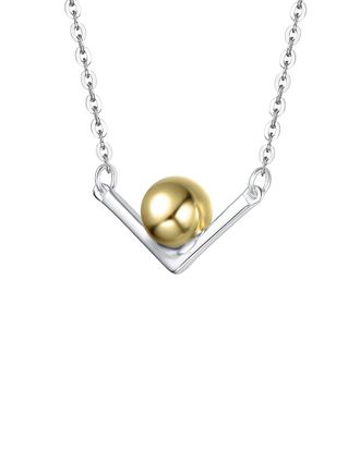 Genevive Silver Cz Chain Necklace