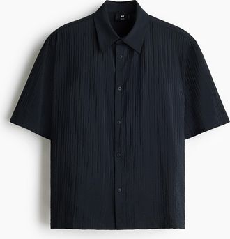 H&M Hemd in Relaxed Fit - Schwarz