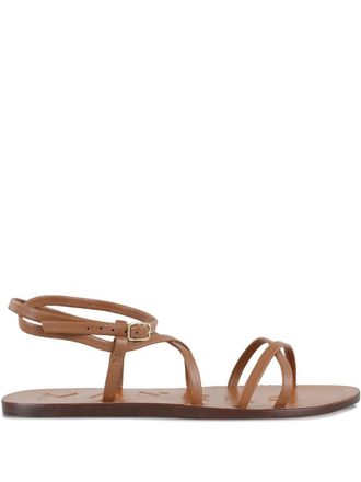 Maneb&igrave; Brown Leather Sandals