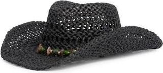Steve Madden Lei Beaded Western Hat in Black at Nordstrom Rack