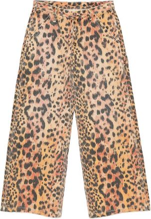 R13 Leopard-print Wide-leg Trousers