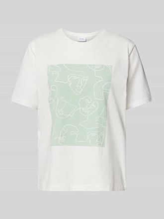 Vila T-Shirt mit Rundhalsausschnitt Modell SYBIL in Weiss, Gr&ouml;&szlig;e S
