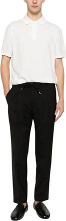 Emporio Armani White Textured Polo