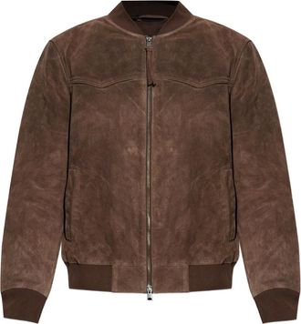 AllSaints Giacca Zealand con zip - Marrone