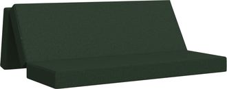 vidaXL Sof&aacute; Cama Plegable 200 X 67 X 45 Cm Verde Oscuro Vidaxl