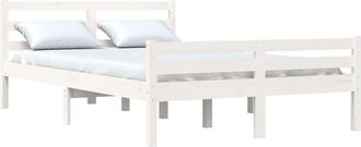 vidaXL Vidaxl - Estructura de cama doble sin colchón madera blanco 150x200 cm