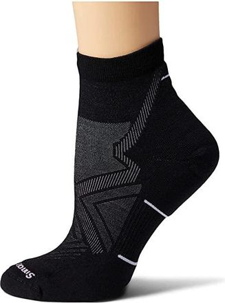 Smartwool Run Targeted Cushion Ankle Womens Low Cut Socks Shoes Black : LG (Womens Shoe 10-12.5), Wool/Nylon/Mesh
