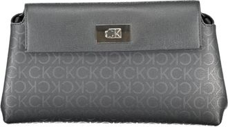 Calvin Klein Zwarte Schoudertas met Kliksluiting - Dames - Clutches - Grijs - ONE Size - Polyester - Tassen