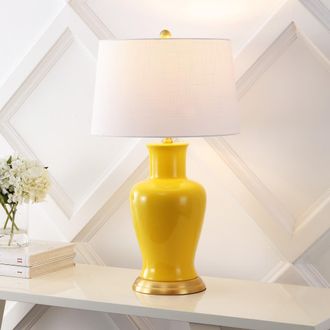 Jonathan Y Designs Julian 29 Traditional Classic Ceramic Urn LED Table Lamp in Yellow at Nordstrom