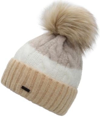Chillouts Bommelm&uuml;tze CHILLOUTS Tilda Hat, Damen, beige, Obermaterial: 76% Polyacryl, 22% Polyester, 2% Polyamid, mehrfarbig, M&uuml;tzen Bommelm&uuml;tze, in flexibler P