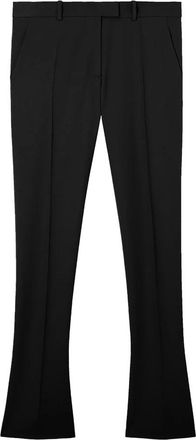 The Attico Zwarte wollen broek met wijde pijpen - Dames - Wijde Broeken - Zwart - XS - Wol - Broeken