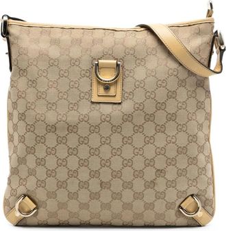 Gucci Pre-owned Cross Body Bags, female, Brown, Size: ONE SIZE Pre-owned Canvas Shoulder Bag