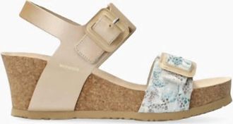 Mephisto Womens Lissia Lightweight Walking Wedge Sandal In Platinum Perla