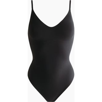 H&M Light Shape Microfibre Thong Body in Black at Nordstrom, Size X-Small