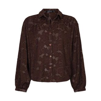 Ydence Ydence - Winslet Blouse - Dames - Blouses & Shirts - Bruin - Maat: XL