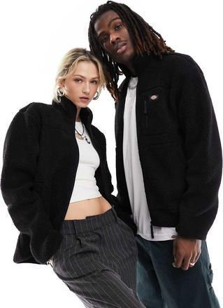 Dickies Mountain Hope - Giacca in pile nera a collo alto-Nero