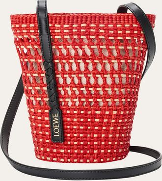 Loewe x Paulas Ibiza Braid Woven Palm Leaf Crossbody Bag