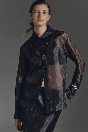 Apparis Tyra Organza Buttondown Top