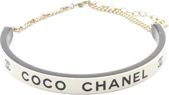 Chanel Choker met logo - Wit