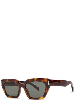 Saint Laurent Cat-eye Sunglasses - Brown Havana - One Size