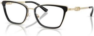 Michael Kors 49mm Rectangle optical glasses in Black at Nordstrom