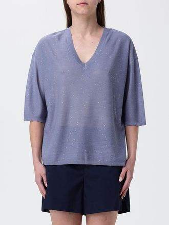 KANGRA Viscose Blend V-Neck Top with Sequins