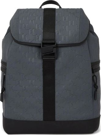 Karl Lagerfeld Zaino impermeabile con monogramma - Grigio