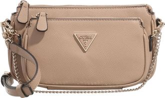 Guess Crossbody Bags - Noelle Dbl Pouch Crossbody - beige - Crossbody Bags for ladies