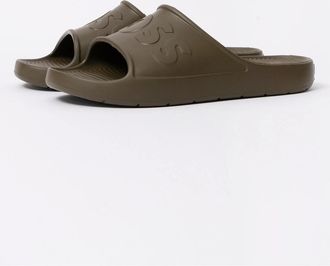 HUGO BOSS Mens BOSS Orange Darian Mens Lightweight EVA Slides with Logo Strap - Open Green 361 - Tan - Size: 9