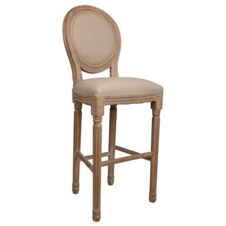 Wanderlust Deco Taburete de madera tapizado 48 x 42 x 121h cm