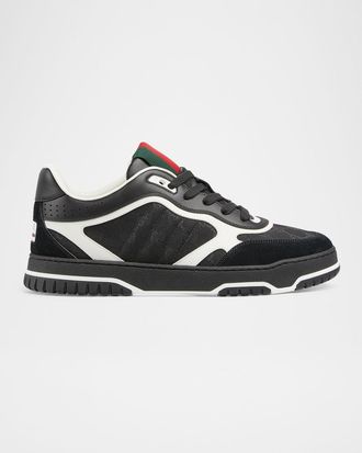 Gucci Mens Re-Web GG Supreme Canvas and Leather Sneakers