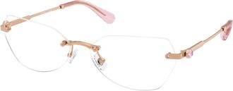 Swarovski Glasses, female, Yellow, Size: 56 MM Sk1031 Optical Frame