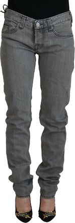 Care Label Grijze Rechte Jeans