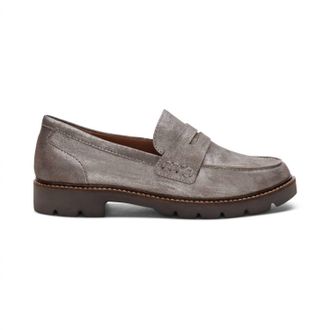 Aetrex Womens Collette Arch Support Loafer In Silver