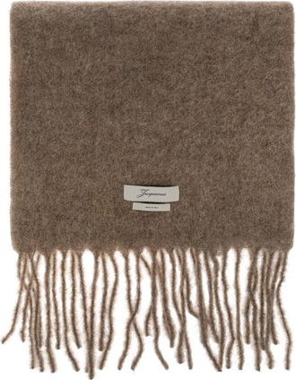 Jacquemus Carro Sjaal - unisex - Wintersjaals - Bruin - ONE Size - Wol - Accessoires