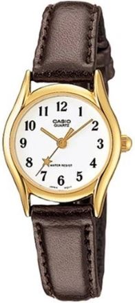 Casio Womens Gold Tone Analog Watch with Brown Leather Band- LTP-1094Q-7B4RDF
