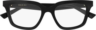 Gucci Vierkant Optisch Montuur - Dames - Brillen - Zwart - 51 MM - Accessoires