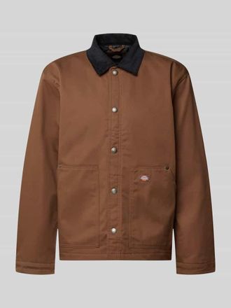 Dickies Jacke mit Umlegekragen und Label-Detail in Dunkelbraun, Gr&ouml;&szlig;e XXL