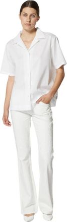 Silvian Heach Witte Jeans met Borduursel en Rechte Pijpen - Dames - Bootcut Jeans - Wit - W25 - Katoen - Jeans