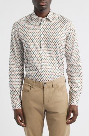 Etro Roma Cotton Muslin Dress Shirt in Stampa F.do Bianco at Nordstrom, Size 41 - R