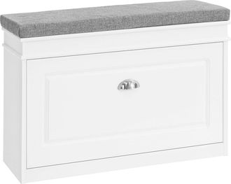 SoBuy Sobuy - Banco Zapatero Con 1 Caj&oacute;n Organizador Para Zapatos 75 X 24 X 51 Cm Fsr82-l-w Es