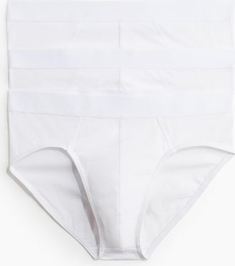 H&M 3er-Pack Slips mit Lycra - White