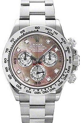 Rolex Pre-owned Rolex Cosmograph Daytona Chronograph Diamond Black Mother of Pearl Dial Mens Watch 116509BKMDO