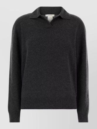 The Row cashmere oashi knit polo shirt