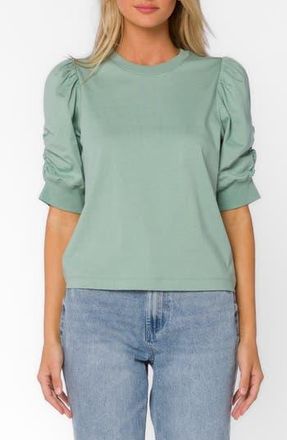 Velvet Heart Lawson Ruched Sleeve T-Shirt in Frosted Sage at Nordstrom Rack, Size Small