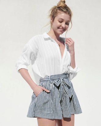 Splendid Bloom Shirt Womens White Striped 100% Cotton Button Up FROG365